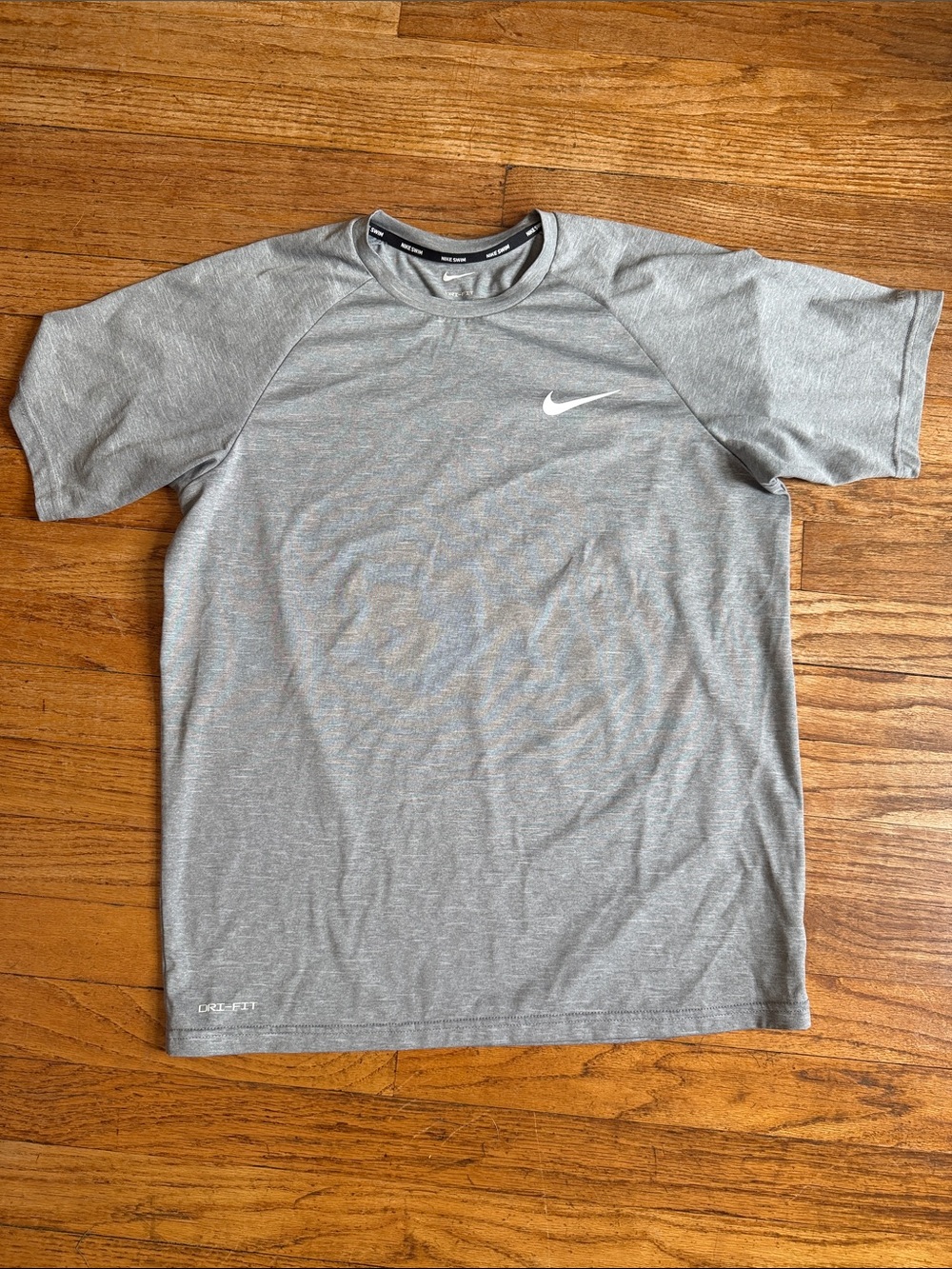 Nike Gray Short-Sleeve Performance Swim Tee